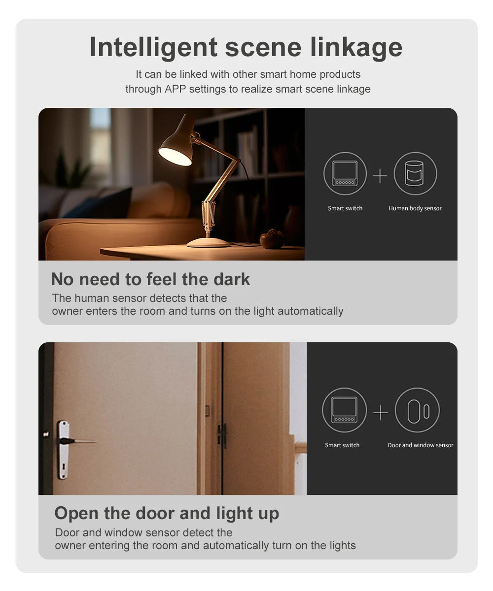 16A ZigBee 3.0 Smart Switch Automation DIY Light Switches Module Supports 2 Way Control Wok Alexa Google Home Zigbee 2Mqtt