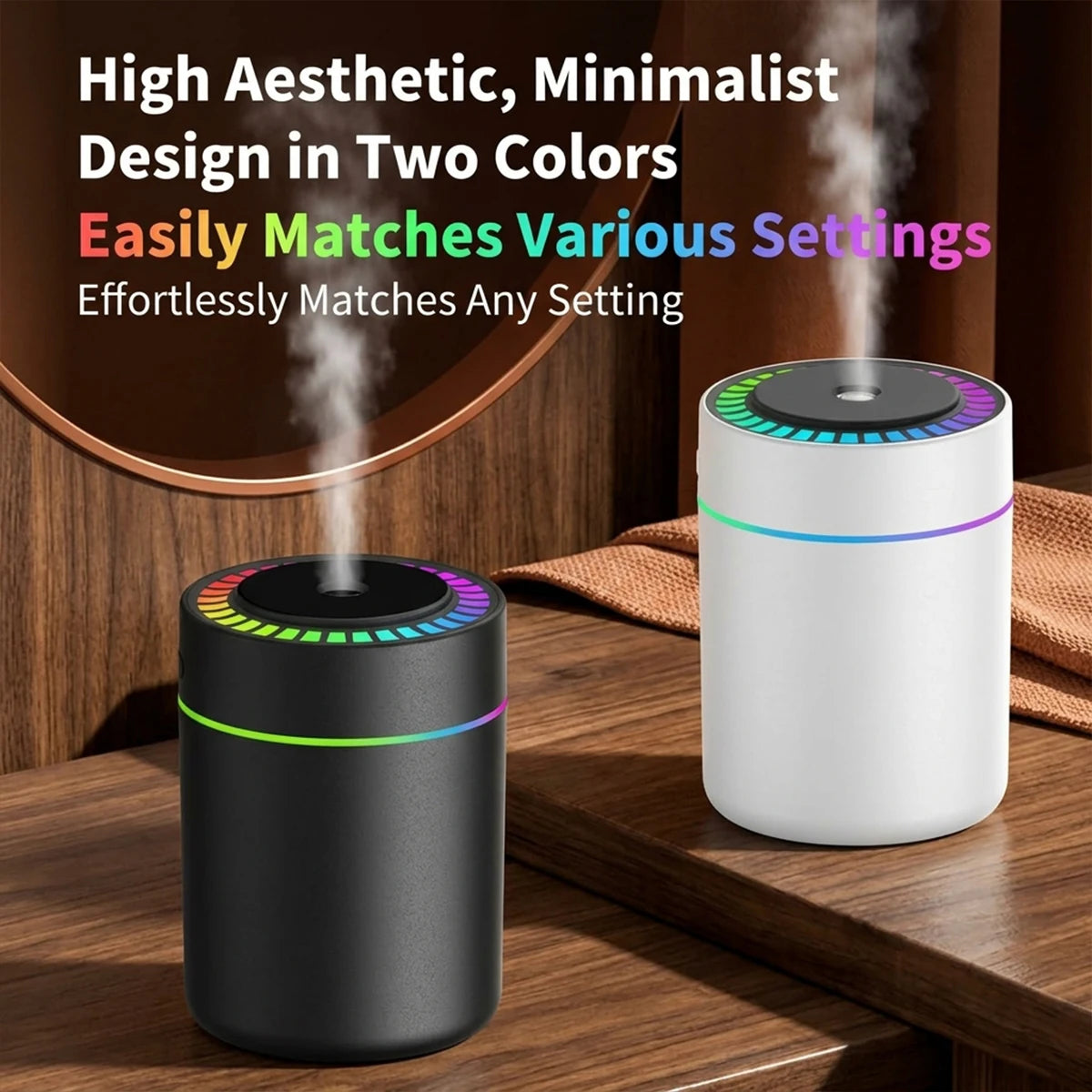 180ML Mini Air Humidifier USB Electric Aroma Diffuser Essential Oil Purifier Aromatherapy Mist Maker Lights For Car Home Bedroom