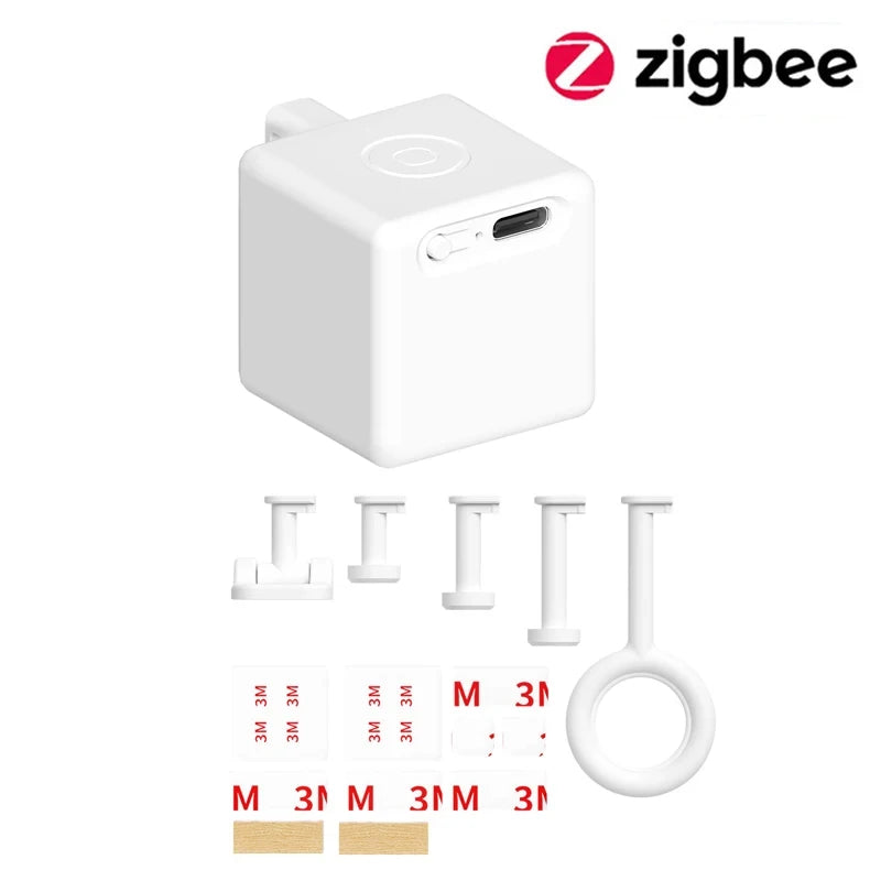 Tuya Zigbee Bluetooth Smart Touch Fingerbot Plus USB Rechargeable Switch Button Pusher Arm Fingerbot Via Alice Alexa Google Home