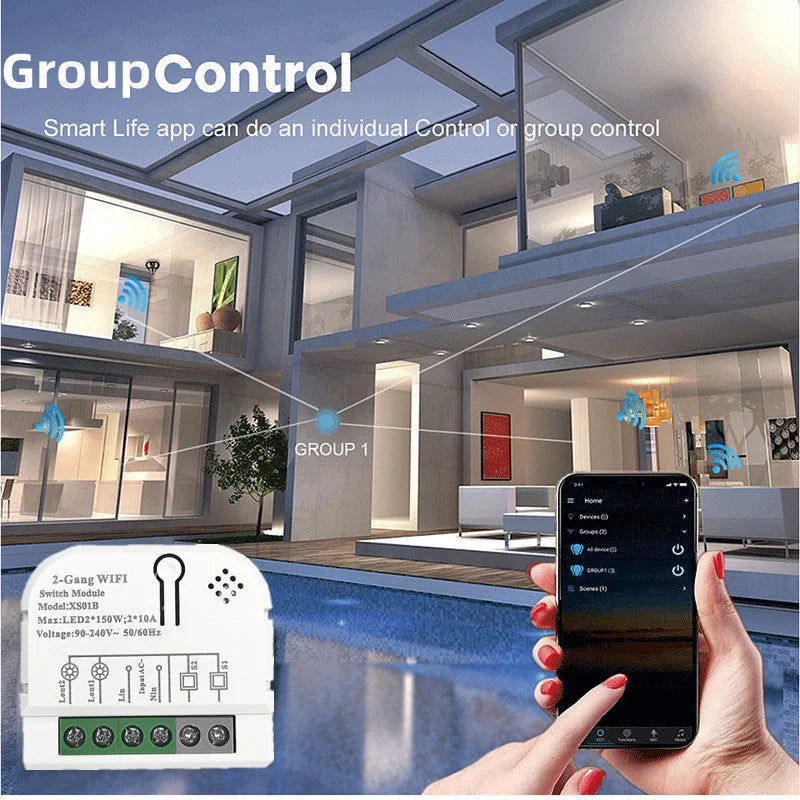 Tuya Zigbee3.0 Smart Switch 1/2 Gang Home Automation Timer Relay with KWh Power Monitor Smart Life APP Voice for Alexa Google