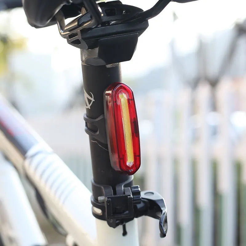 Bike Taillight COB  Bicycle Rear Light With 6 Modes USB Rechargeable Mtb LED Warning Tail Lamp Cycling Accessories