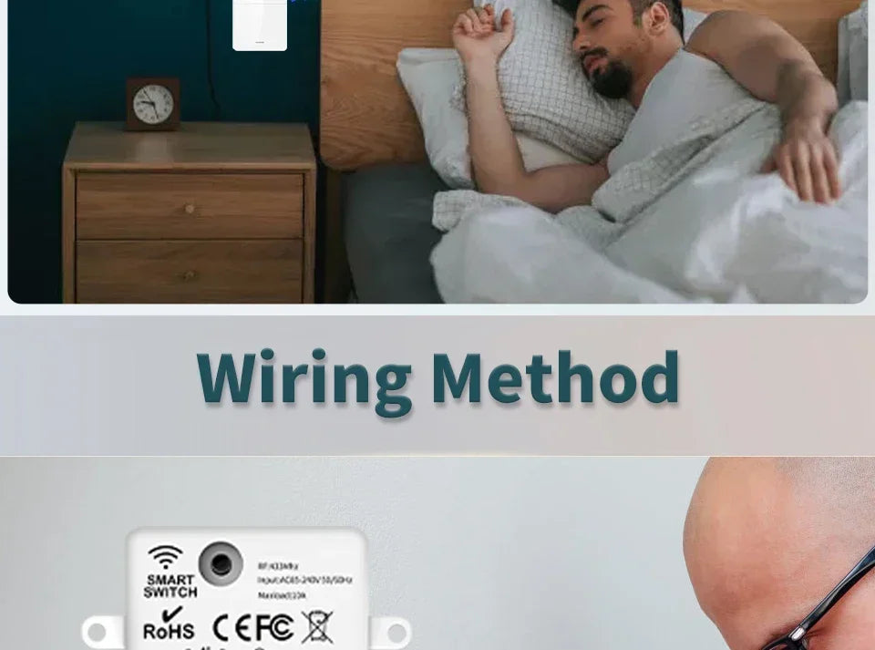 Wireless Light Wall Switch Relay Receiver RF 433Mhz 10A 110V 220V 1/2/3Gang Panel Switch Remote Control Interruptor for LED Lamp