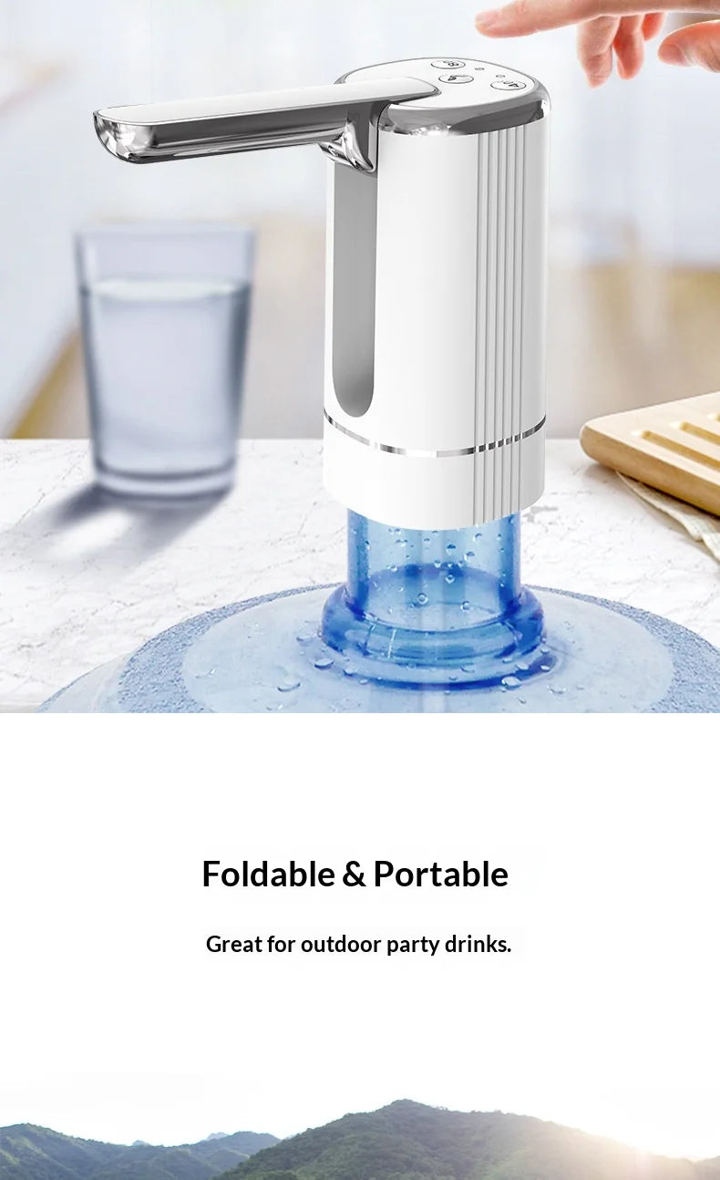 Electric Folding Water Pump Bucket Automatic Water Dispenser Small Portable Outlet For Home Kitchen Drinking Bottle