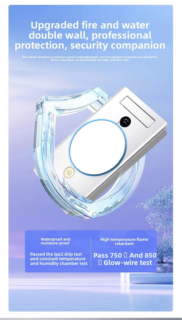 220V Smart Touch Wind Heating Bathroom Heater, 3-in-1 Integrated Ceiling Exhaust Fan & Light LYH
