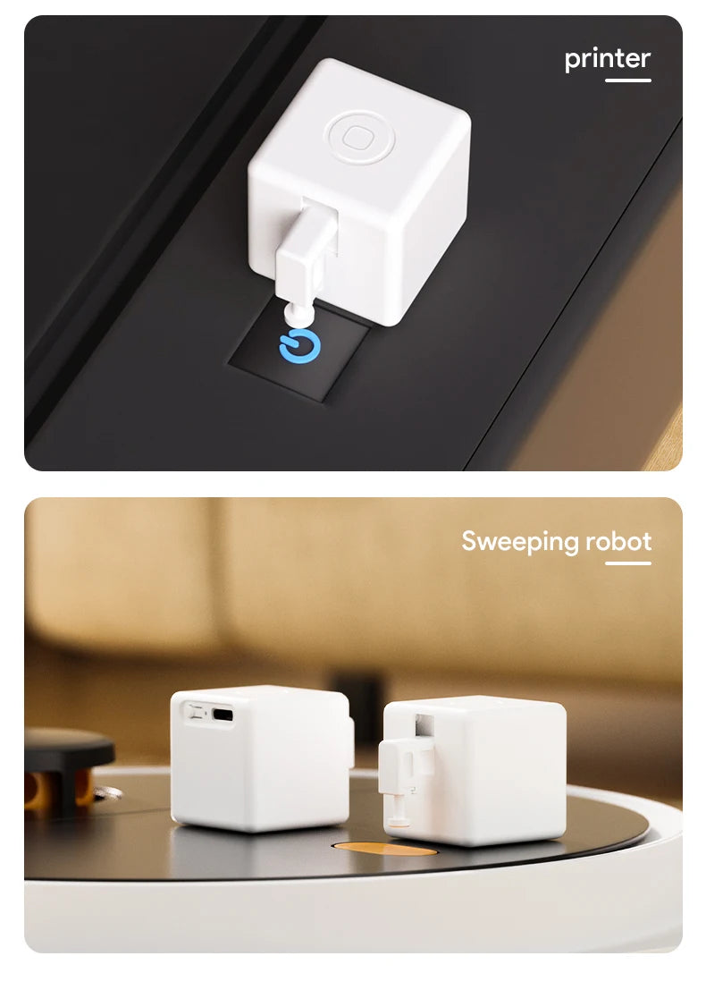 Tuya Zigbee Bluetooth Smart Touch Fingerbot Plus USB Rechargeable Switch Button Pusher Arm Fingerbot Via Alice Alexa Google Home