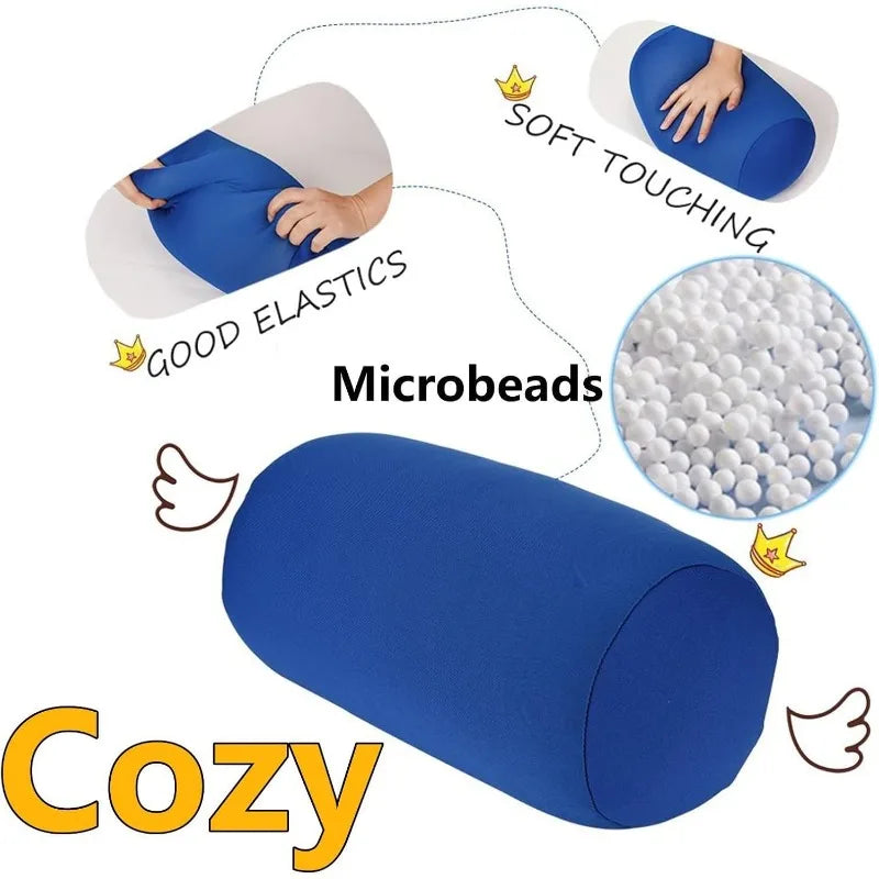 Sleep Neck Support Comfortable Home Seat Pillow Mini Microbead Back Cushion Roll Throw Pillow Travel Home