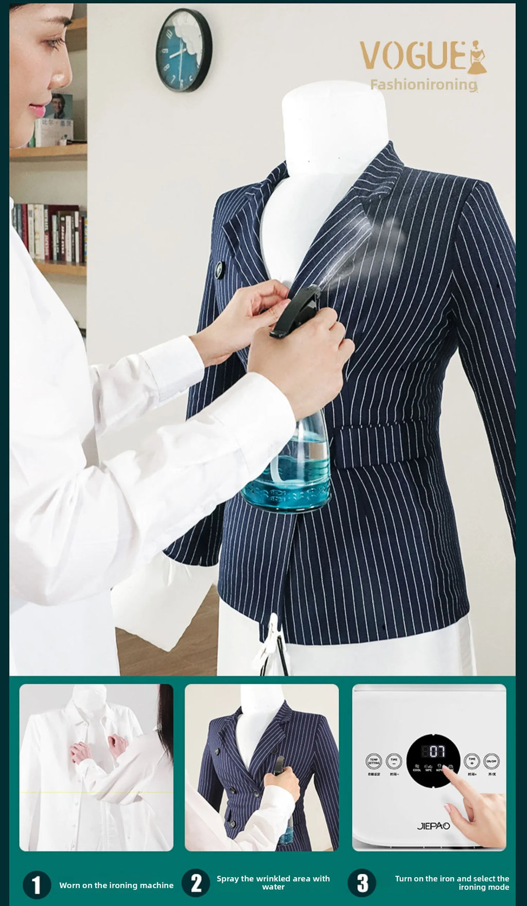 Fully Automatic Human-Shaped Garment Steamer Iron Wrinkle Removal Clothes Care Machine Magic Dryer Shirt Garment Machine