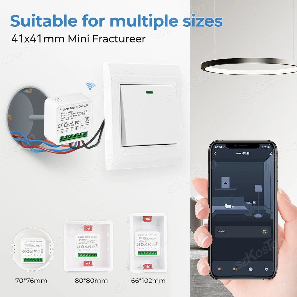 16A Mini ZigBee Smart Switch eWeLink Smart Home DIY Breaker Relay for SmartThings Alice Alexa Google Home Assistant Zigbee2MQTT