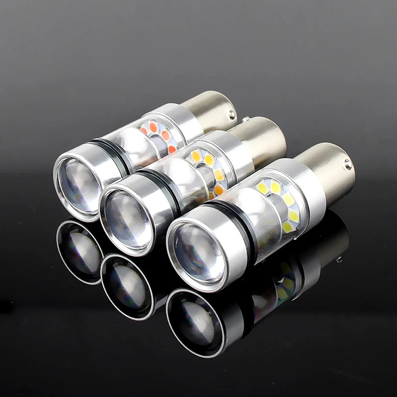 2pcs For VW T5 T5.1 T6 Transporter LED Daytime Running Light DRL Bulb Lamp Canbus No Error P21W BA15S 1156