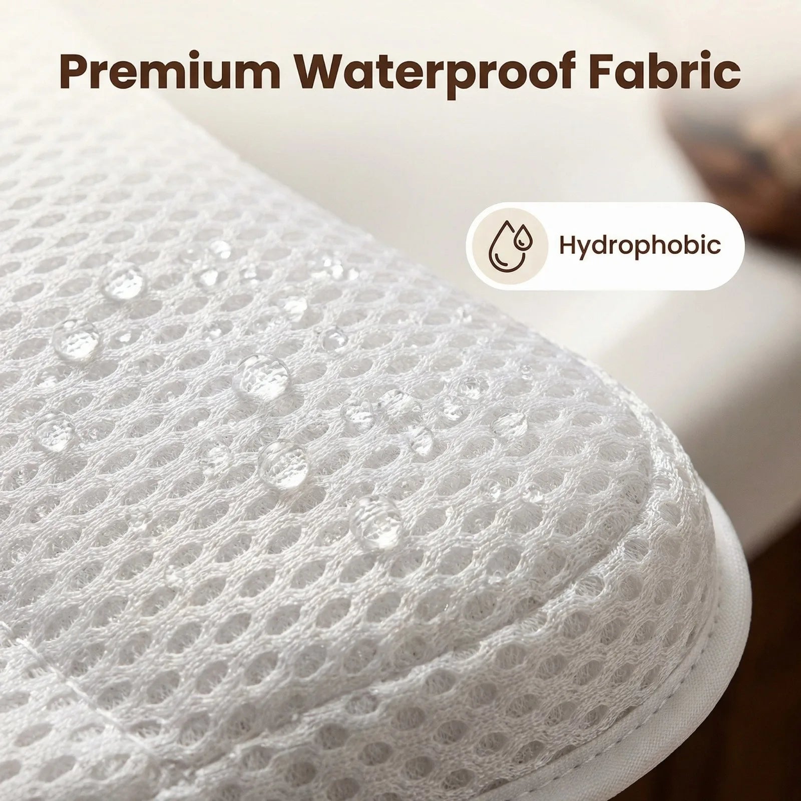 Bathtub Pillow for Tub, Bath Pillow for Neck & Back Support with Strong Suction Cups, Soft Spa Bath Pillow