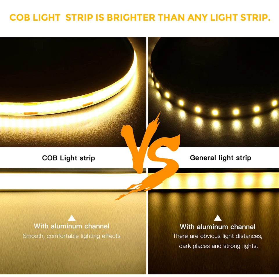 Super Bright USB COB LED Strip Light 320leds/m DC 5V with Hand Scan Dimmable Touch Sensor Switch 1m 2m 3m 4m 5m led licht