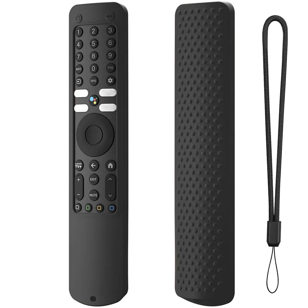 Silicone Case for Xiaomi Ultra HD 4K QLED TV Q2 50" 55" 65" Protective Cover Anti-Drop Protective Sleeve with Anti-lost Lanyard