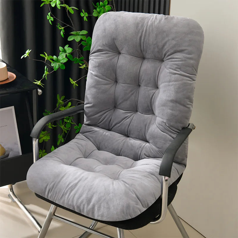 Ultra-Soft Fleece Integrated Seat and Back Cushion, Thickened Winter Pad for Bench, Office Chair, Lounge Chair & Rocking Chair