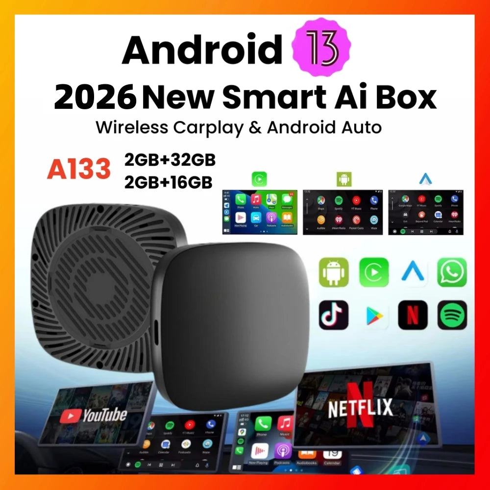 Android 13 CarPlay Ai Box Wireless Box for Netflix YouTube Wireless Carplay Android Auto Car Smart Systems for Wired Carplay
