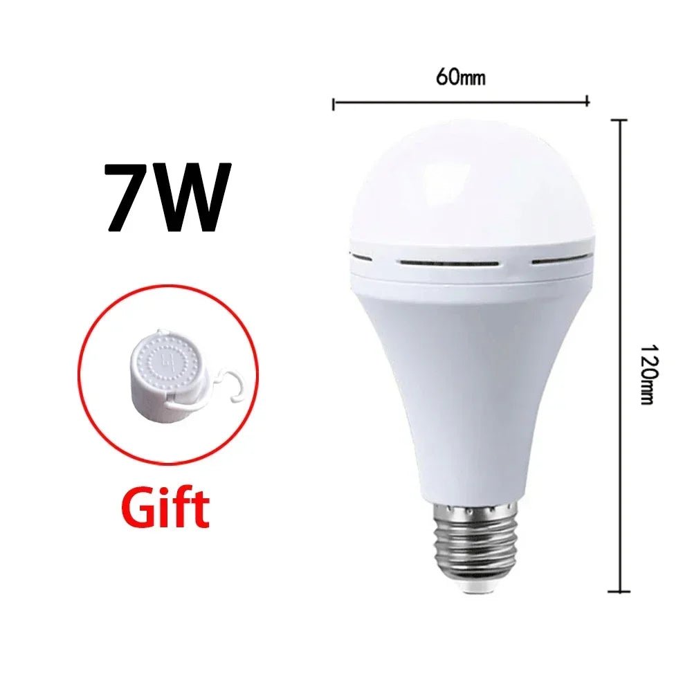Emergency LED Light Bulb E27 7w 9w 12w 15w Rechargeable 1200mAh Battery 85-265V 110V 220V for Camping Tent Lamp Outdoor Lighting