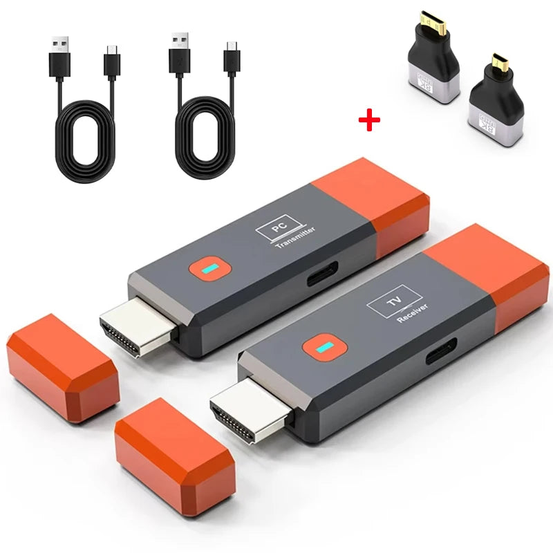 Wireless Transmitter & Receiver, 4K Decode Input 1080P@60Hz Output, Ultra-Low Latency  Plug & Play for Gaming, Home Theater