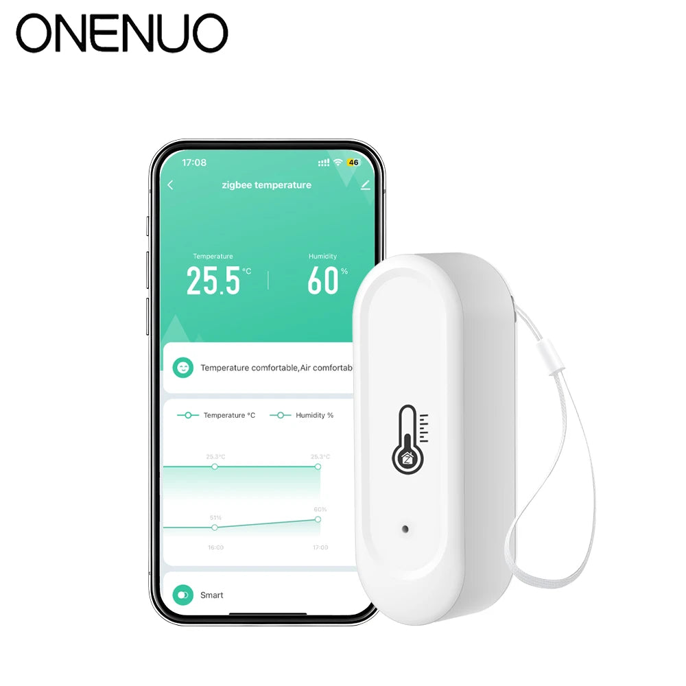 Tuya  Indoor or IP65 Waterproof Outdoor WiFi Temperature Humidity Sensor Home Thermometer Compatible For Alexa Google Home Voice