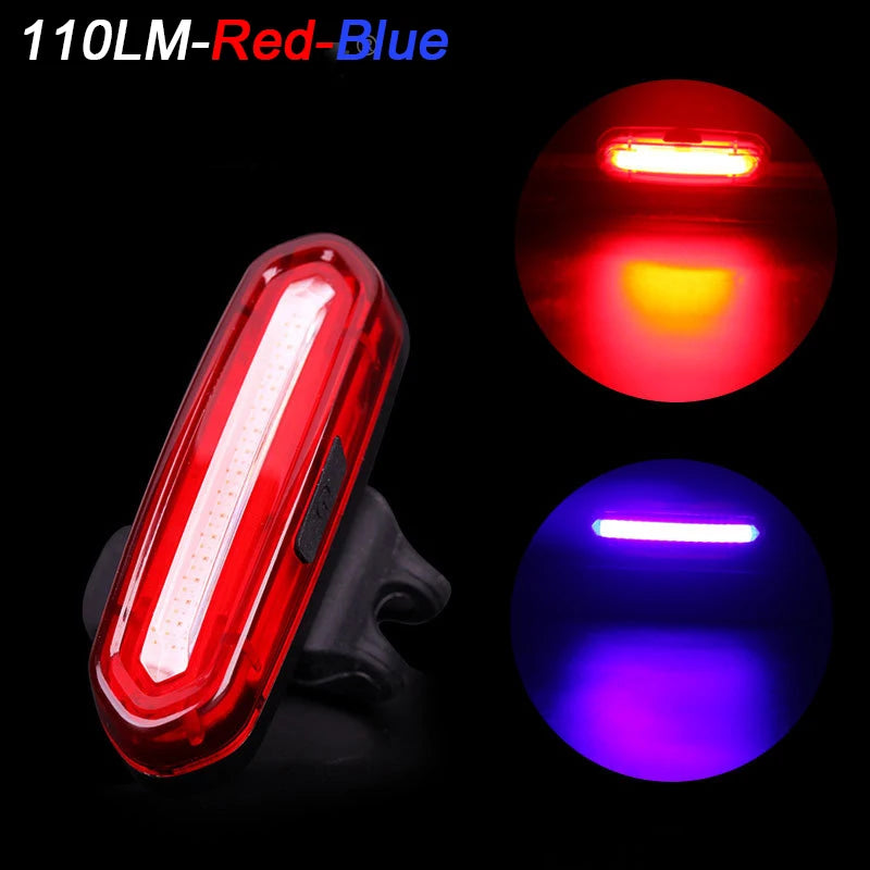 Bike Taillight COB  Bicycle Rear Light With 6 Modes USB Rechargeable Mtb LED Warning Tail Lamp Cycling Accessories