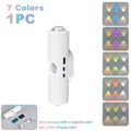 Smart RGB Double-head Wall Light Motion Sensor Magnetic Night Light Rechargeable Spotlight for Bedroom Closet Garden Room Decor