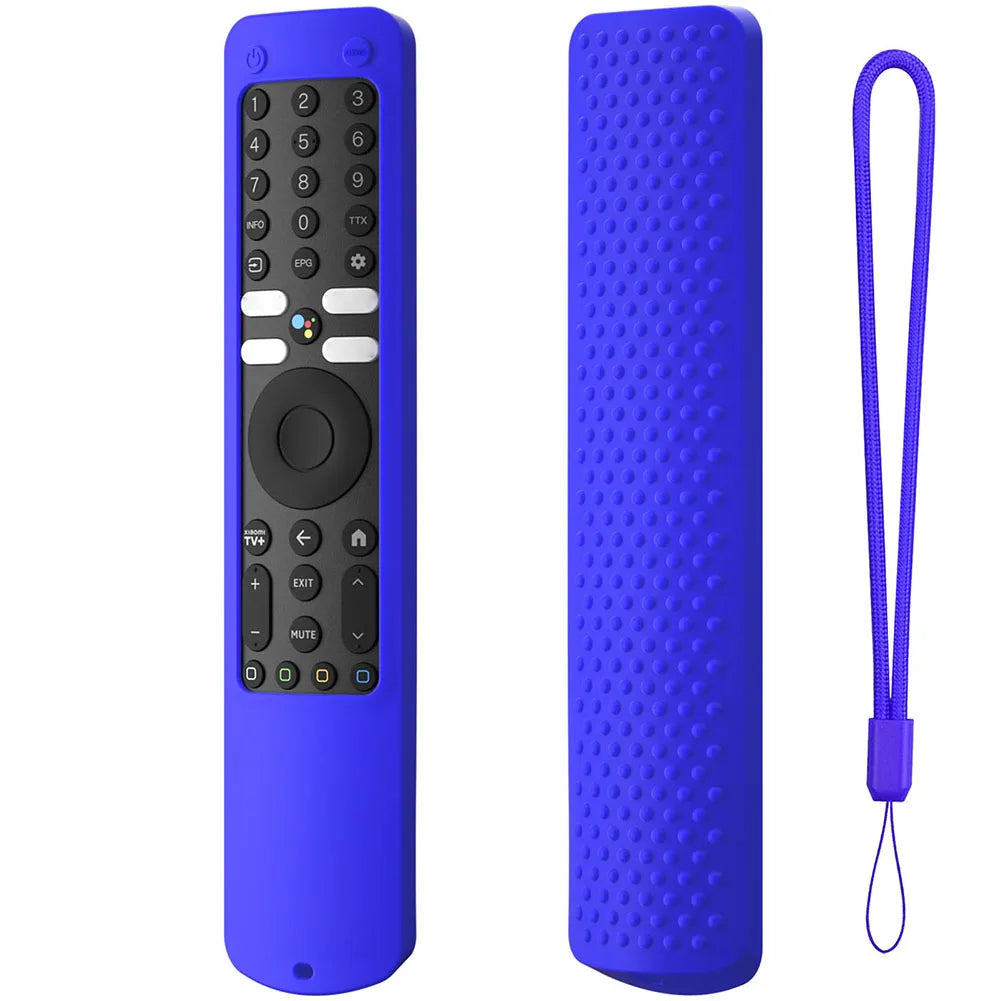 Silicone Case for Xiaomi Ultra HD 4K QLED TV Q2 50" 55" 65" Protective Cover Anti-Drop Protective Sleeve with Anti-lost Lanyard