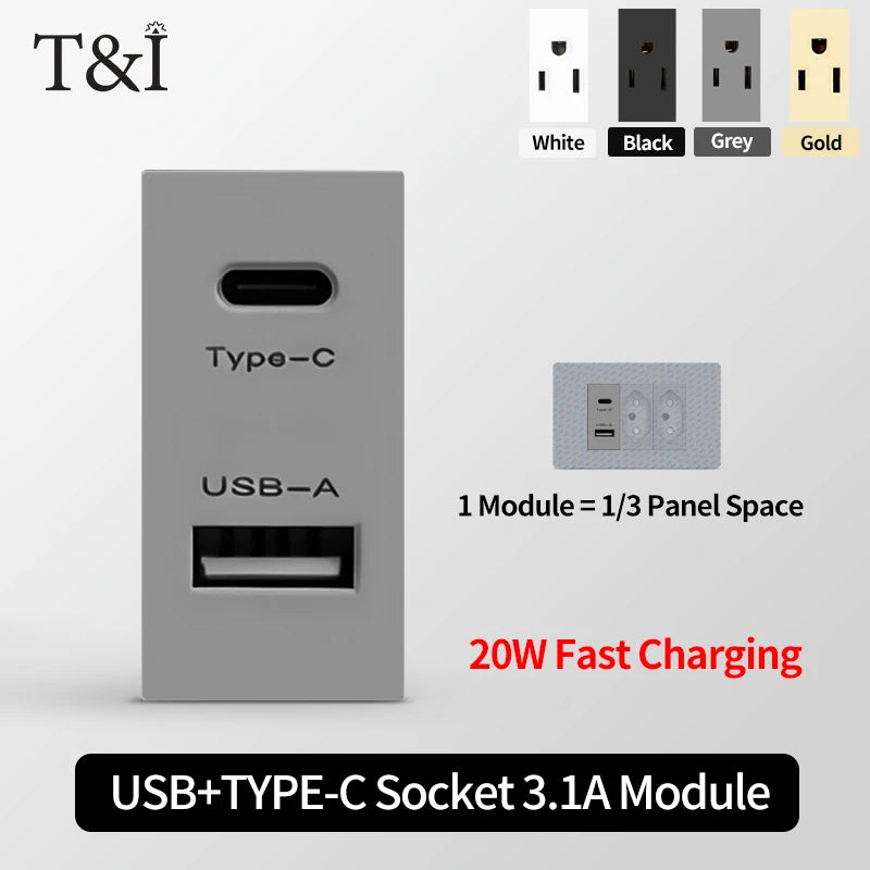 DIY Modular Tempered Glass Wall Plate2x4inch NEMA 5-15R Duplex Outlet US EU Italy Chile Interchangeable Electrical Socket Module