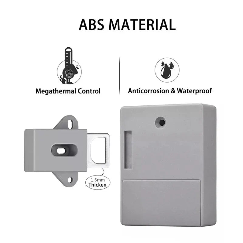 Smart Invisible Lock RFID Card Key Digital Lock for Furniture Cabinet Wardrobe - Hidden Installation No Drilling Required