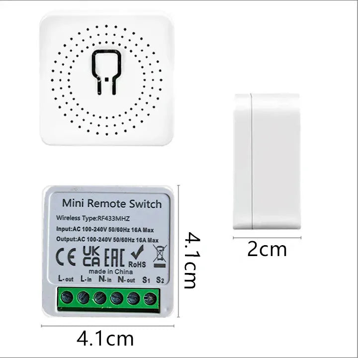 433Mhz RF 86 Wall Panel Switch Wireless Smart Switch Light  with Remote Control Mini Relay Receiver Home Led Light Lamp Fan