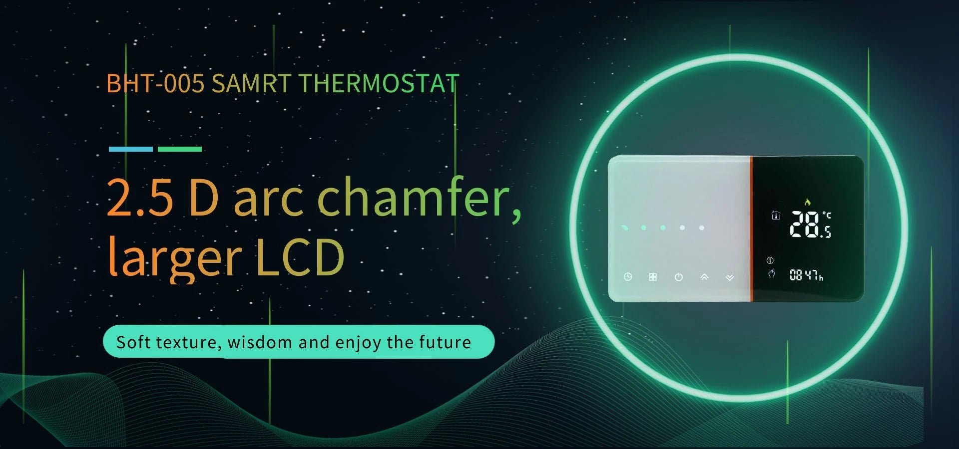 Qiumi Smart WiFi Thermostat for Water / Floor Heating Electric/ Gas Boiler Works with Alexa Google Home