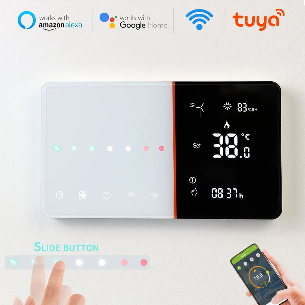 Qiumi Smart WiFi Thermostat for Water / Floor Heating Electric/ Gas Boiler Works with Alexa Google Home